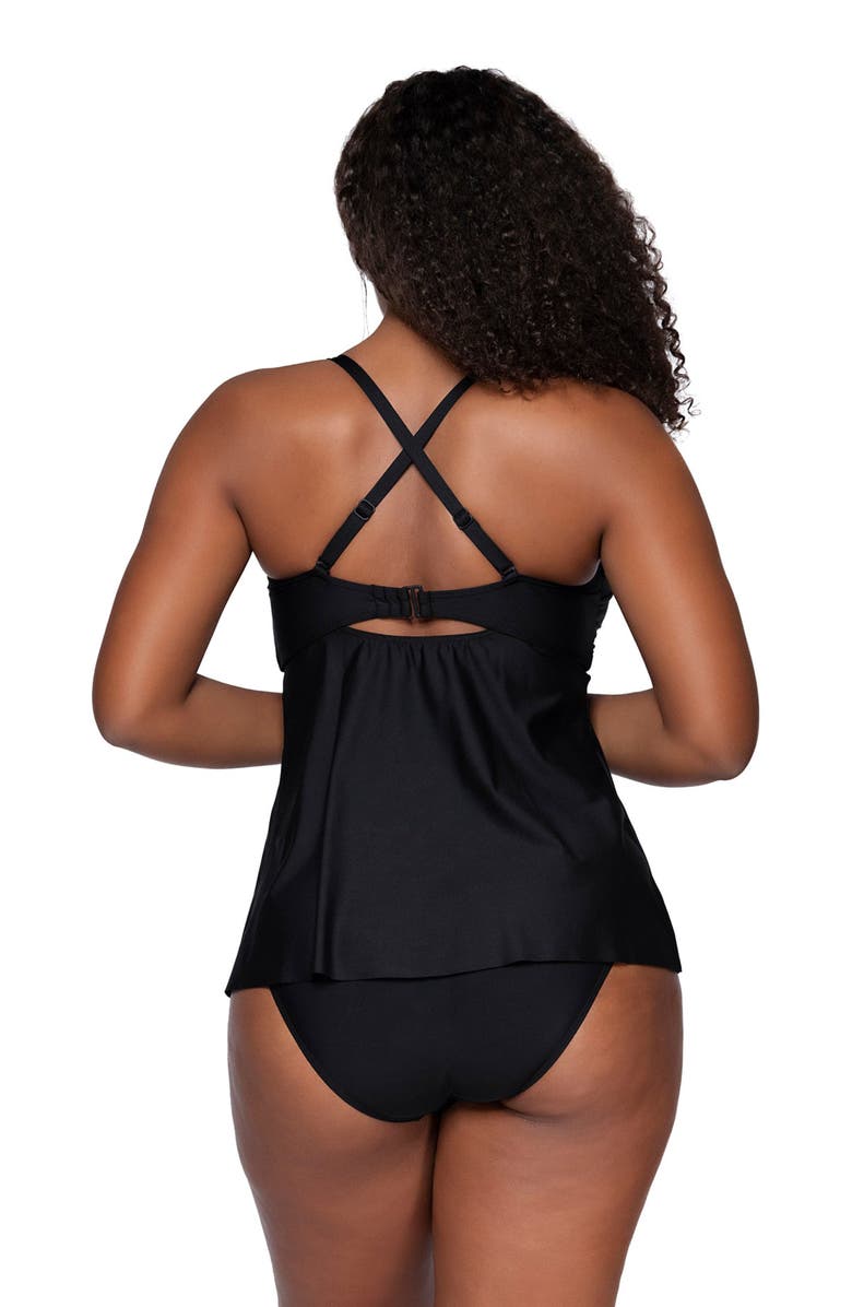 Sunsets Escape Tori Tankini Swimsuit Top, Alternate, color, Black