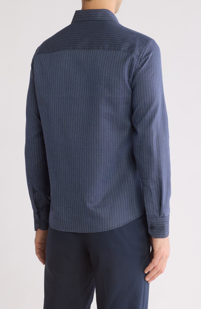 WESTZEROONE Evan Long Sleeve Button-Up Shirt, Alternate, color, Navy