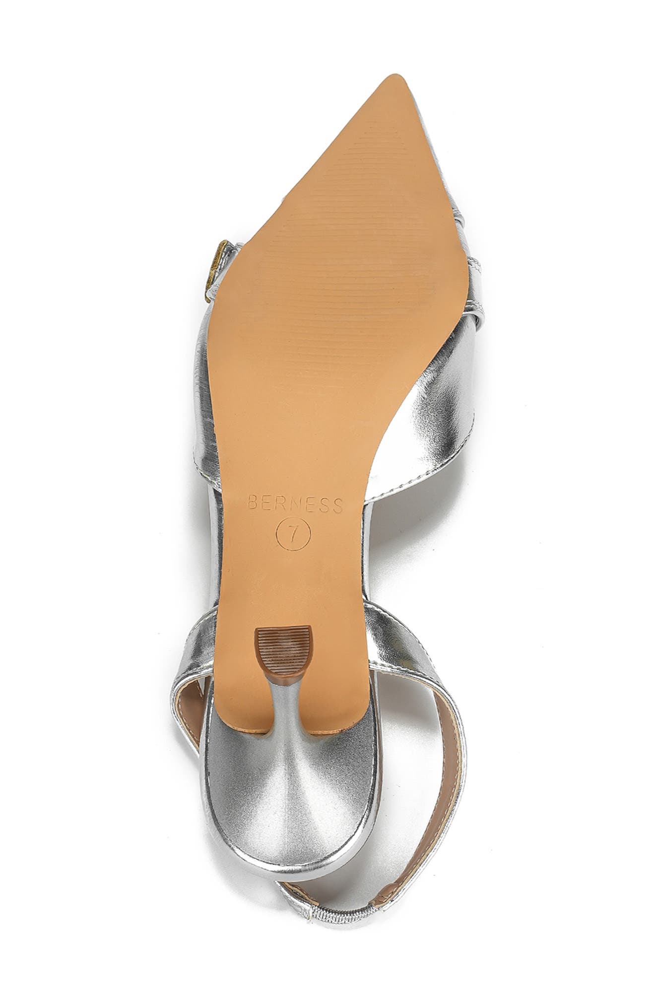 BERNESS Alexa Pointed Toe Slingback Pump, Alternate, color, Silver