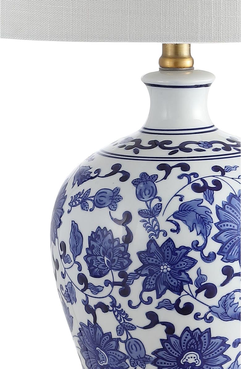 JONATHAN Y Jennifer 25.75" Ceramic/Metal LED Table Lamp, Blue/White, Alternate, color, Blue/White