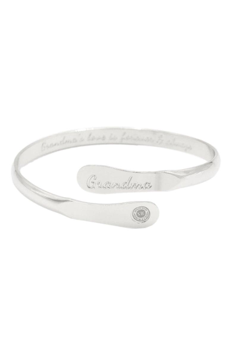 Hollywood Sensation Grandma Bracelet Engraved, Main, color, Silver