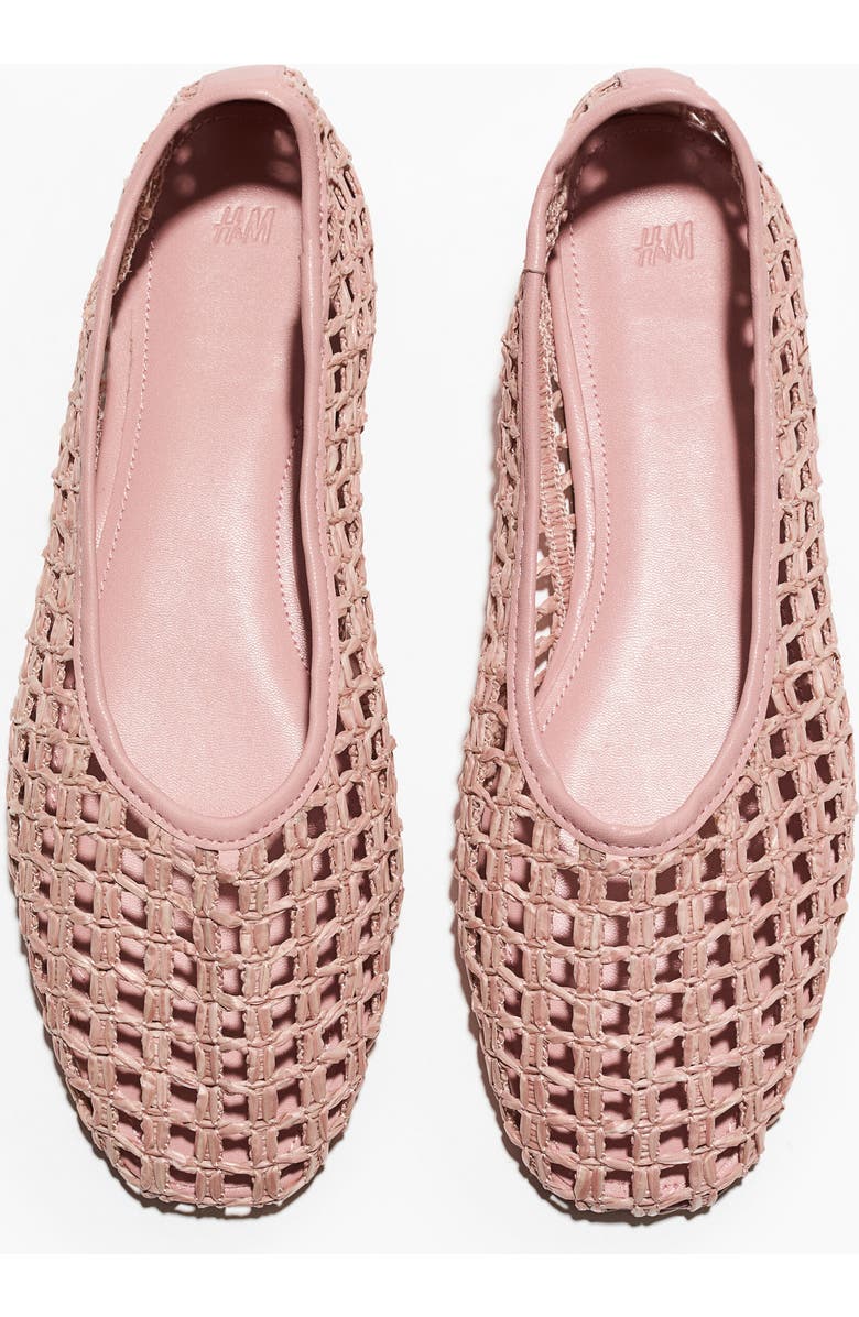 H&M Straw Ballet Flats, Main, color, Light Beige