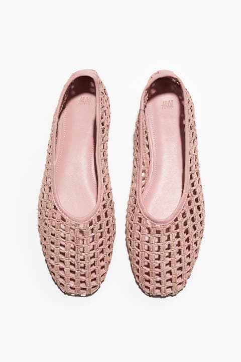 Straw Ballet Flats