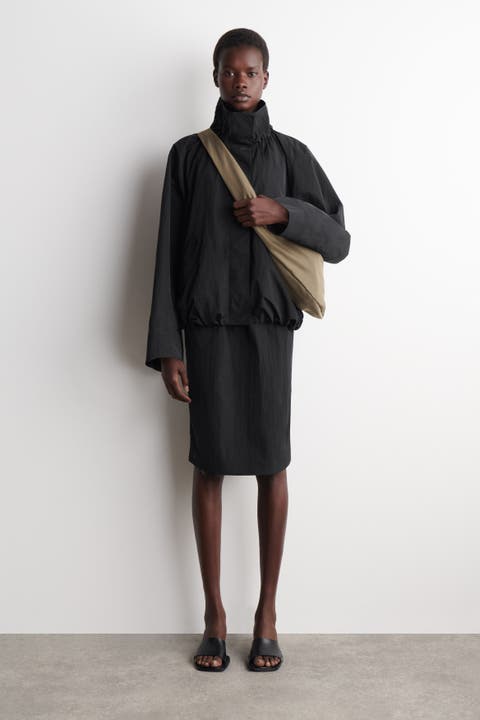 Curved Crossbody Bag - Crinkled-Shell