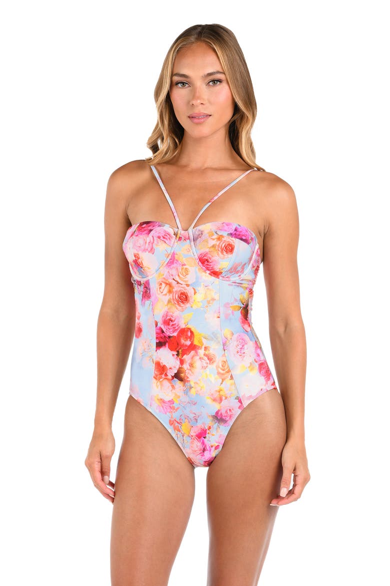 Amie Soft Clound Underwire One-Piece Swimsuit, Alternate, color, PINK