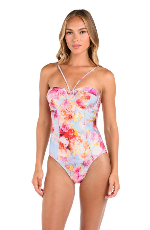 L Agence L'agence Amie Soft Clound Underwire One-piece Swimsuit In Pink