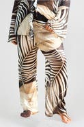 FASHION-SZN CURVE Print Wide Leg Resort Pants