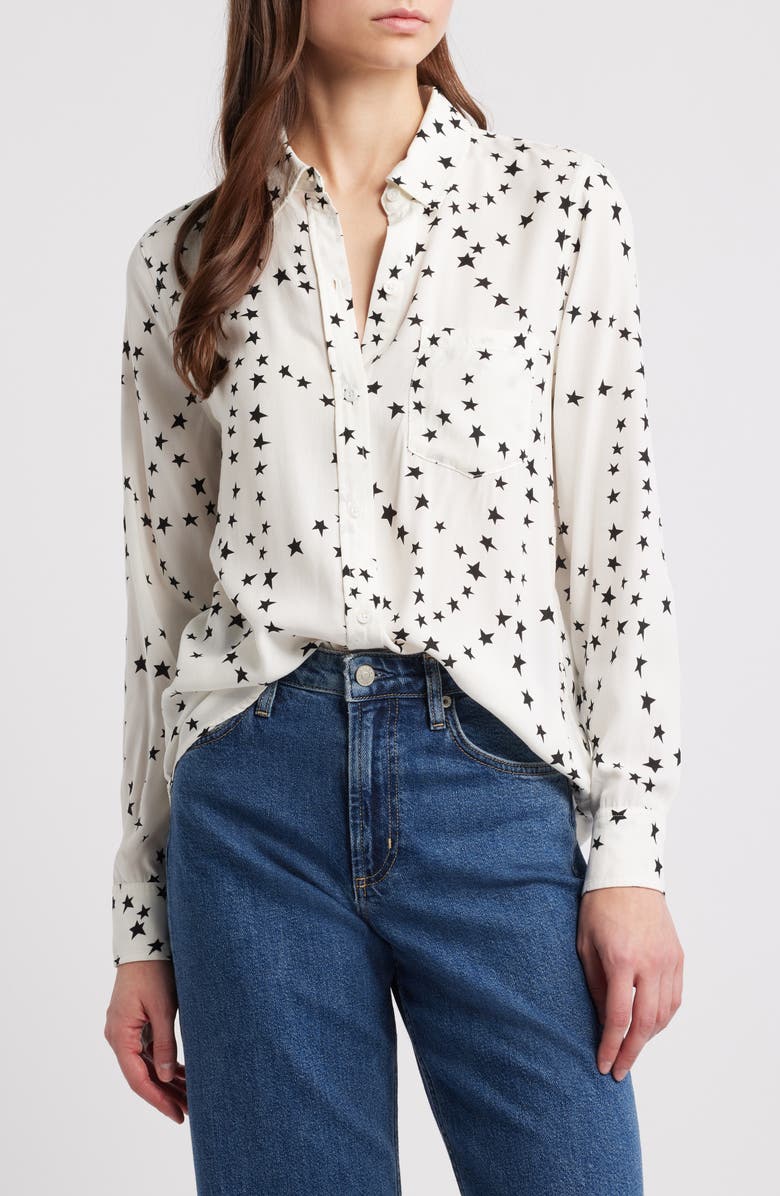 Rails Kathryn Star Print Button-Up Shirt, Main, color,