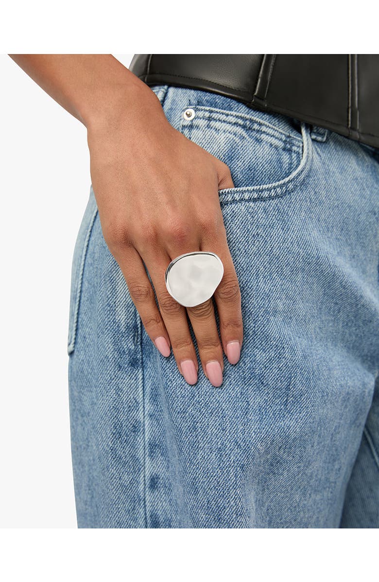 WeWoreWhat Hammered Plate Ring, Alternate, color, 