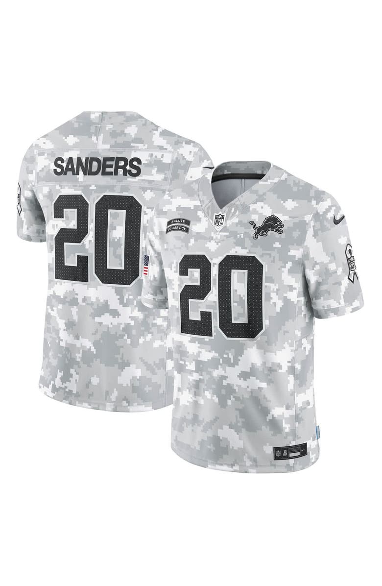 Nike Men's Nike Barry Sanders Arctic Camo Detroit Lions 2024 Salute to Service Retired Player Limited Jersey, Main, color,