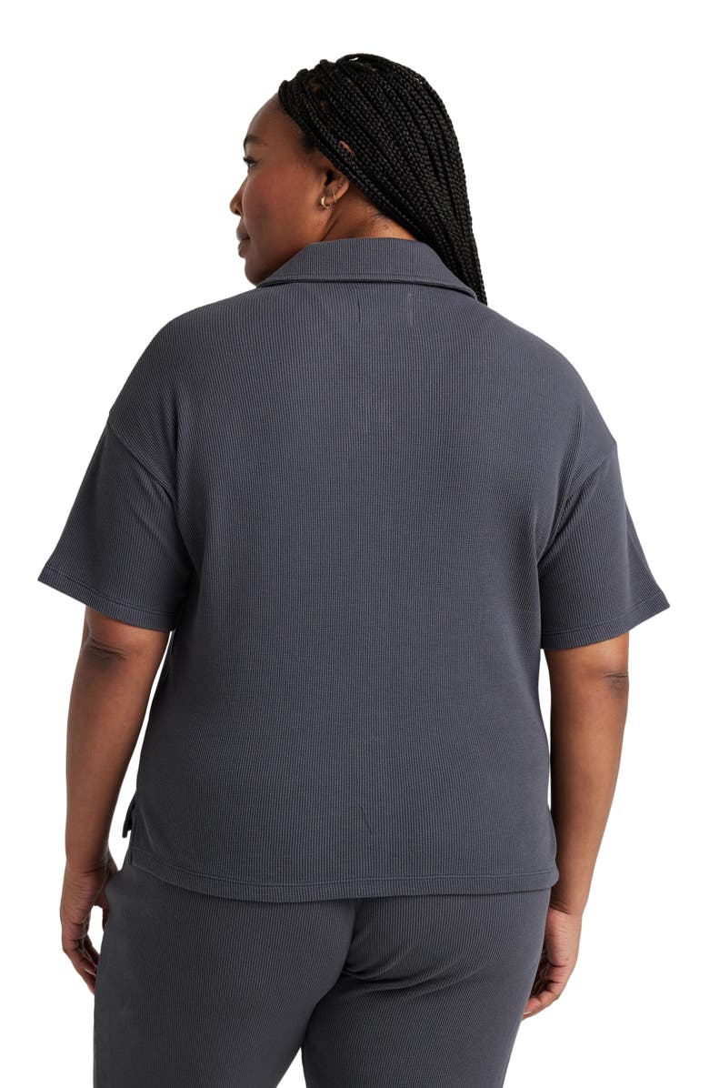 Losano Organic Cotton Button Down Shirt, Alternate, color, Charcoal