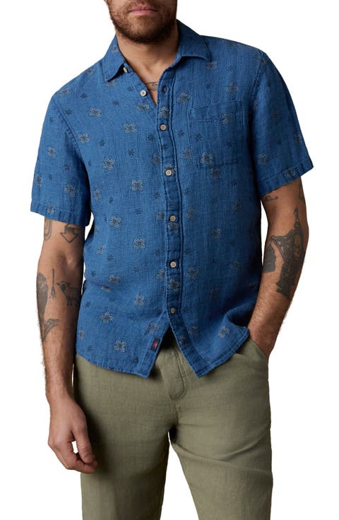 Palma Linen Short Sleeve Button-Up Shirt