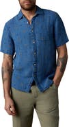 Faherty Palma Linen Short Sleeve Button-Up Shirt