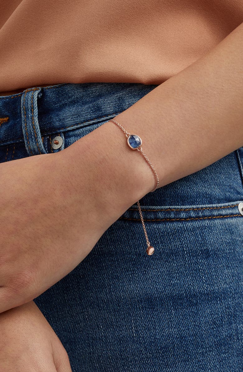 Monica Vinader Mini Siren Fine Chain Bracelet, Alternate, color, Rose Gold/ Kyantie