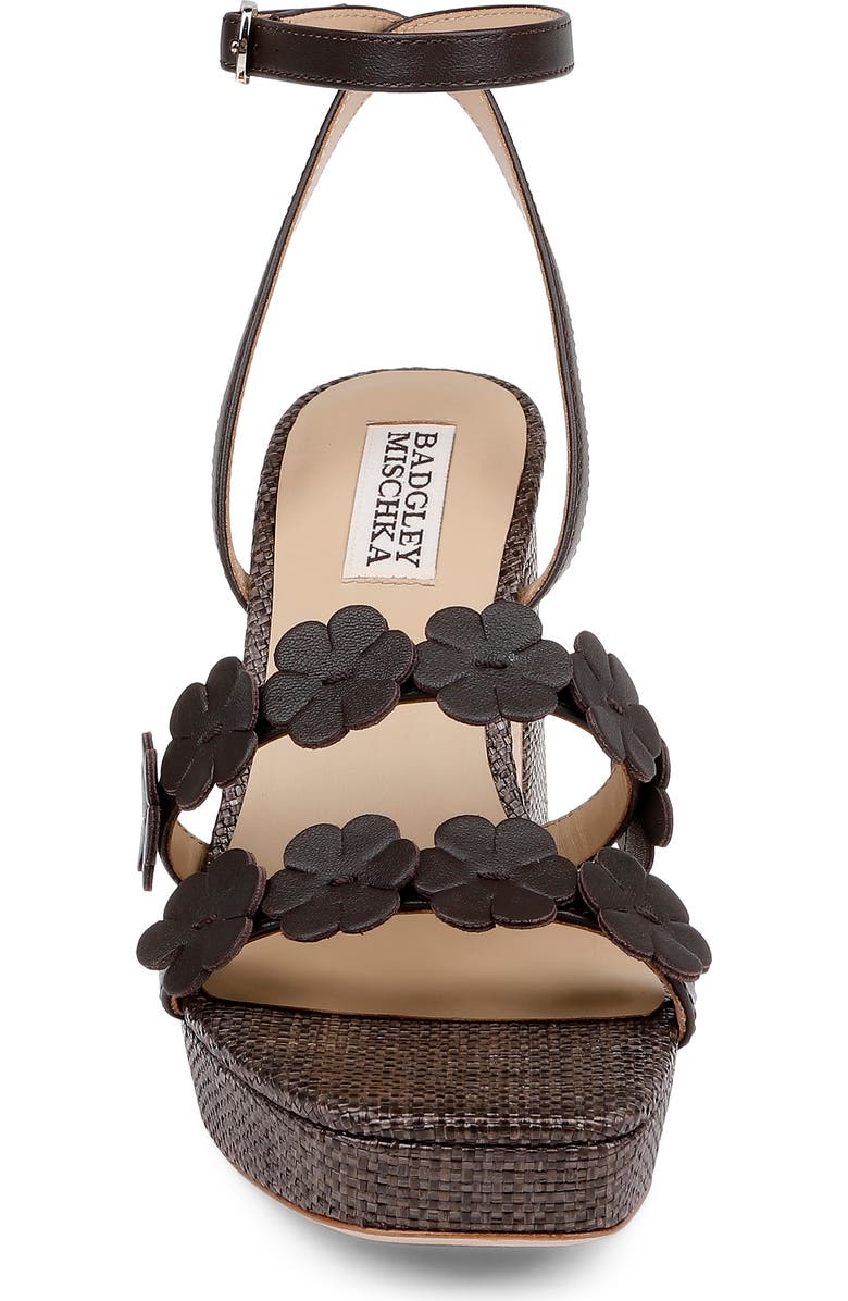 Badgley Mischka Collection Waverly Ankle Strap Platform Sandal, Alternate, color, Brown Leather