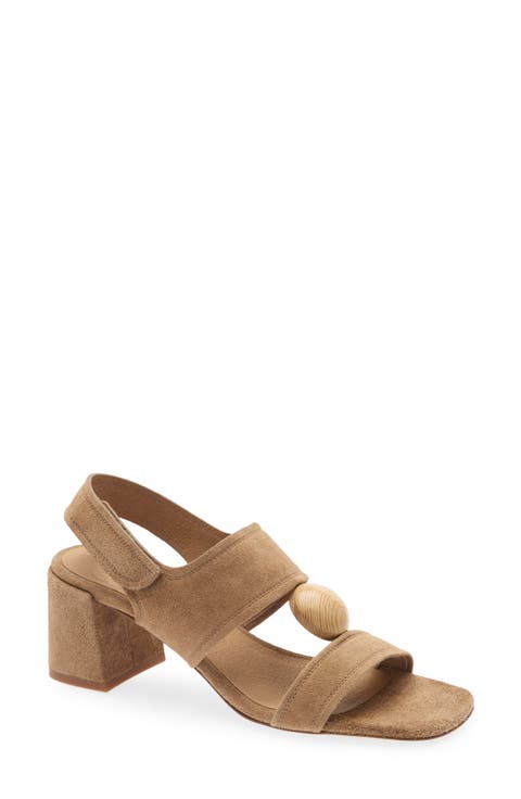 Uriana Leather Block Heel Sandal