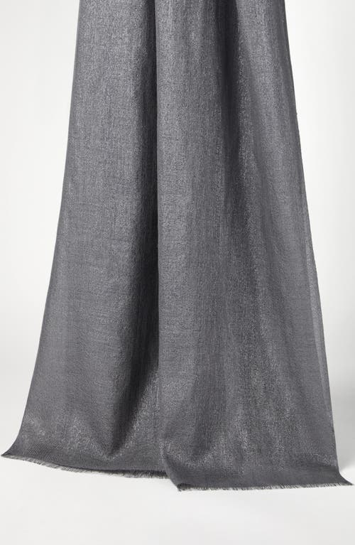 Brunello Cucinelli Sparkling Scarf In Lead