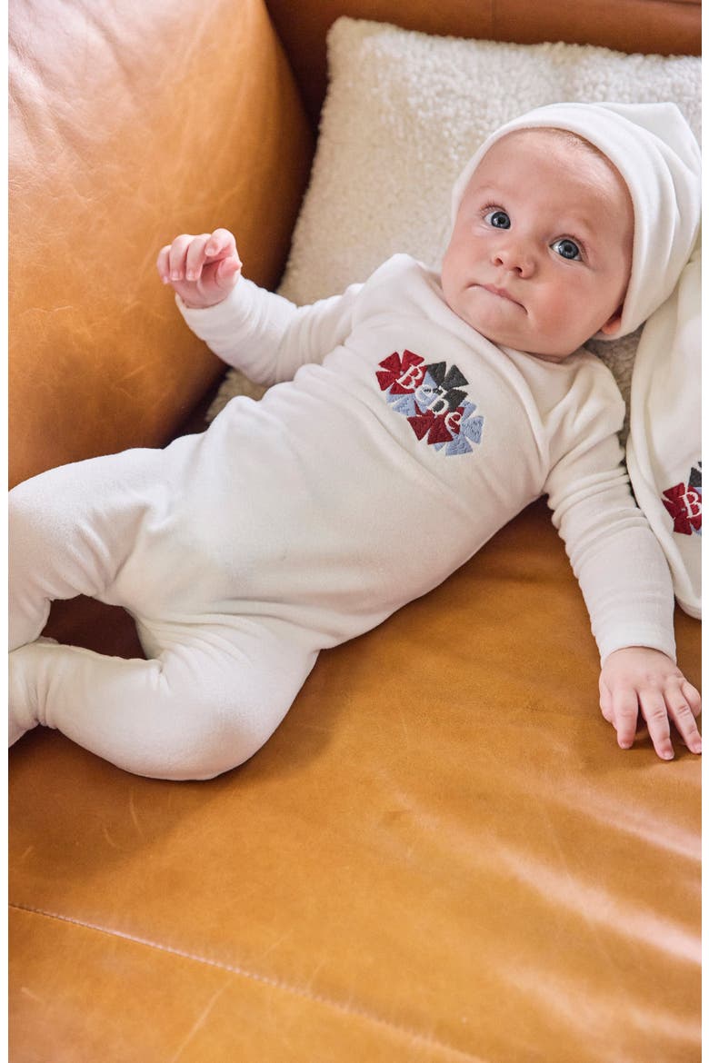 Clover Velour Beanie, Alternate, color, White Girl