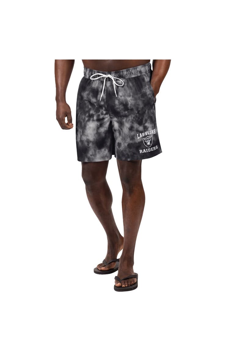 Men's G-III Sports by Carl Banks  Black Las Vegas Raiders Change Up Volley Swim Trunks, Main, color, Black