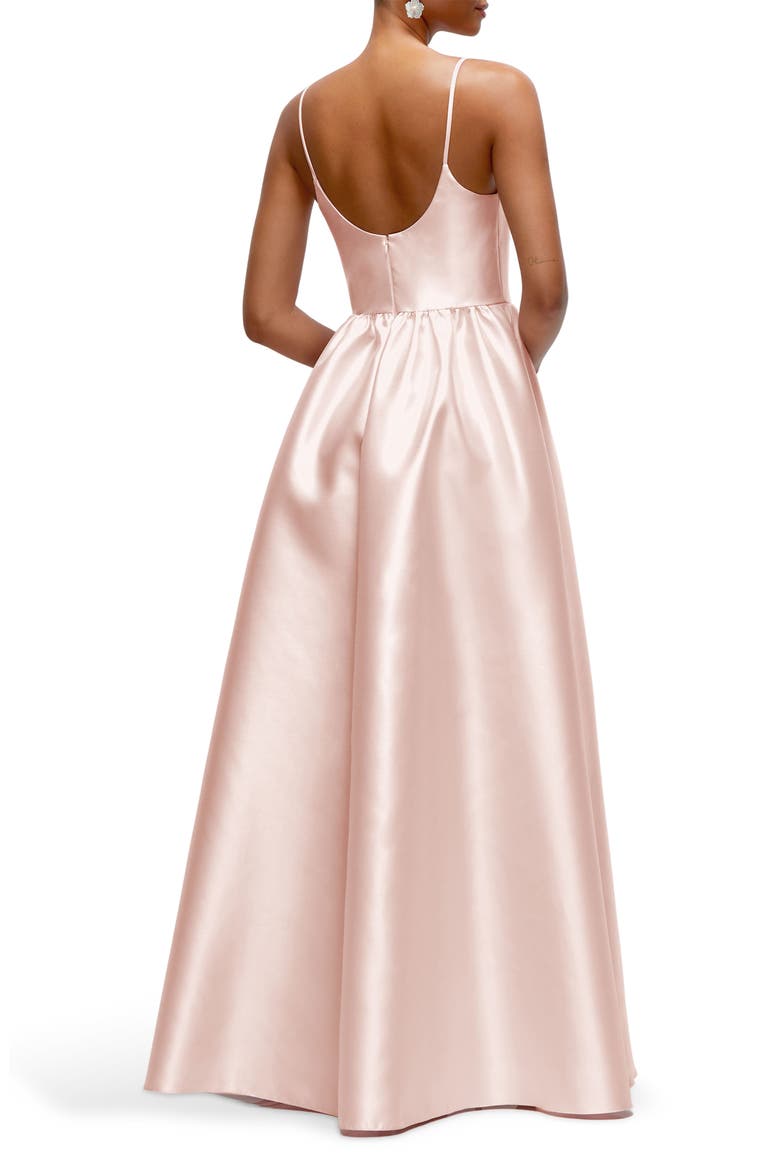 Sleeveless Satin Gown, Alternate, color, BLUSH