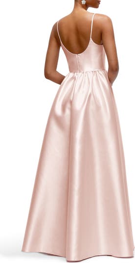 Sleeveless Satin Gown