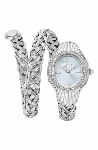 Twined Snake Wraparound Bracelet Watch, 23.5mm x 37mm