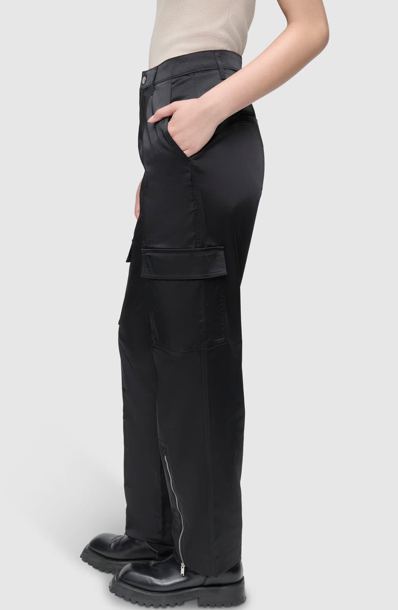 DKNY Zip Cuff Sateen Cargo Pants, Alternate, color, 