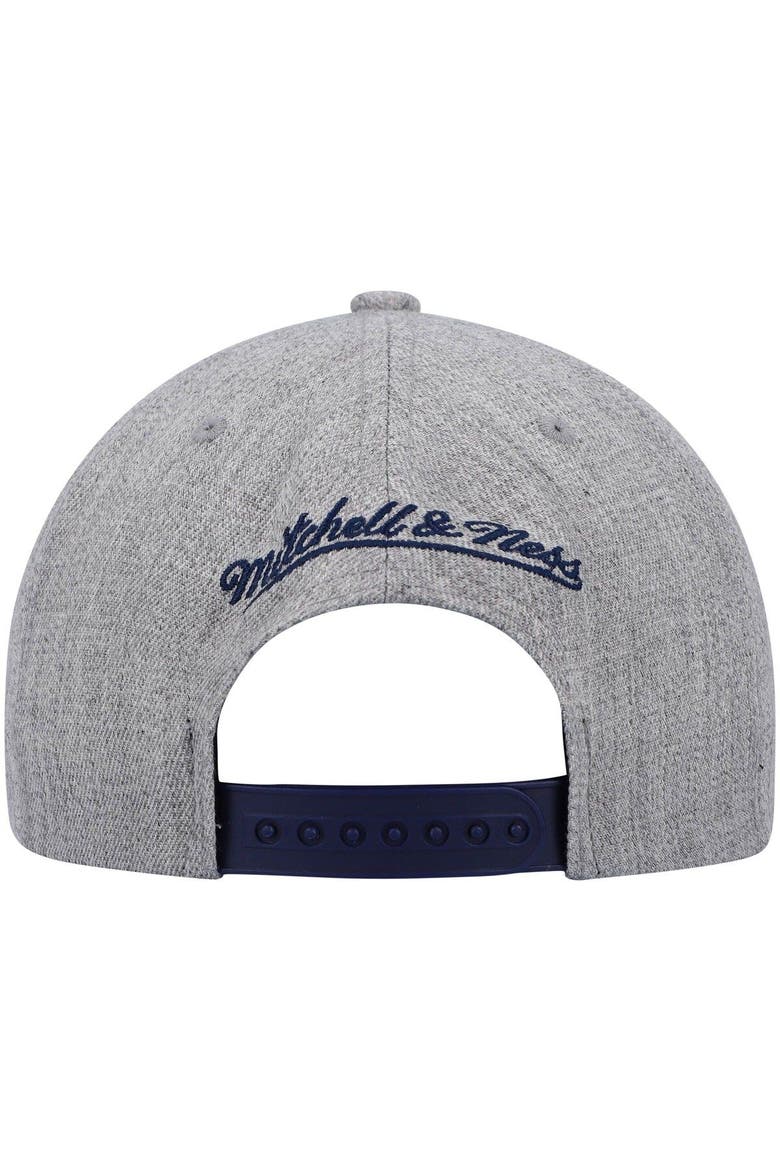 Men's Mitchell & Ness Heathered Gray New Jersey Nets Hardwood Classics Team 2.0 Snapback Hat, Alternate, color, Heather Gray