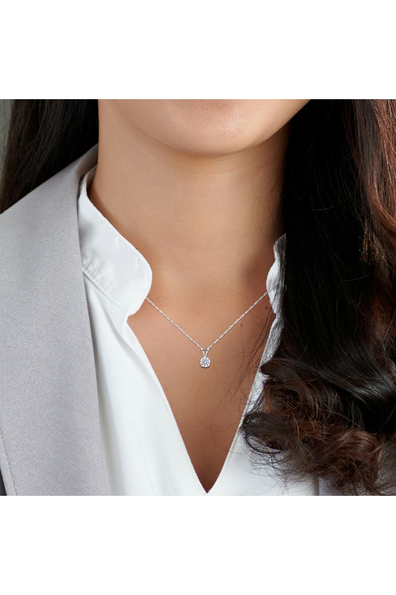 3/4 CTW Lab-Grown Diamond Solitaire Necklace 14k, Alternate, color, White Gold