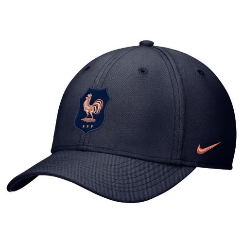 Nike Navy France National Team Rise Swoosh Performance Flex Hat