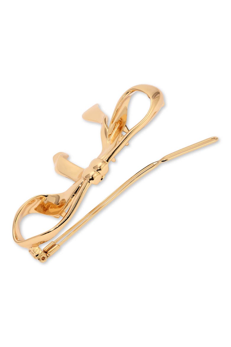 Bow Organica Barrette, Alternate, color, GOLD