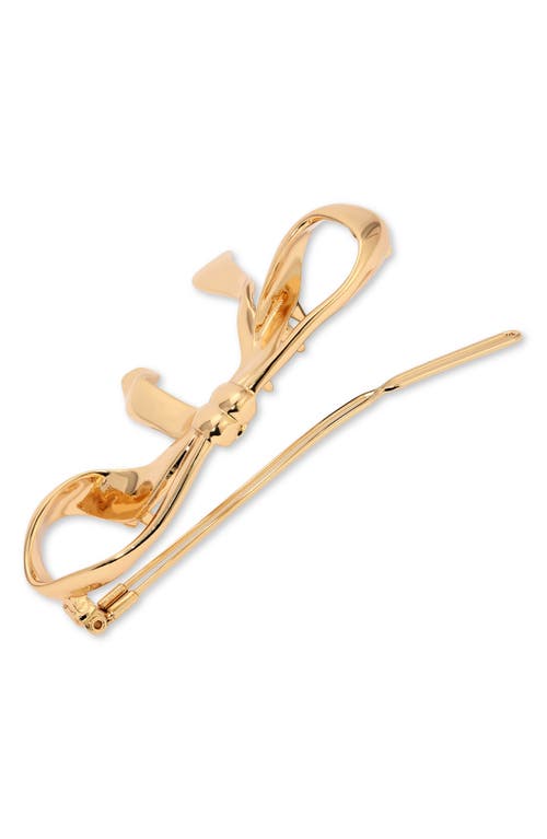 Ettika Organica Bow Hair Barrette In Gold Tone In Gold