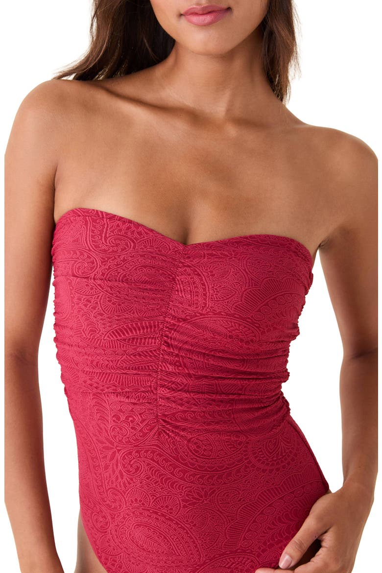 Pana Strapless One-Piece Swimsuit, Alternate, color, PAPRIKA