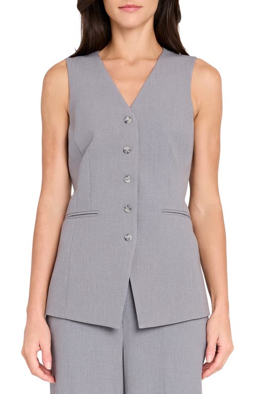 Tahari Asl Button- Up Vest In Gray