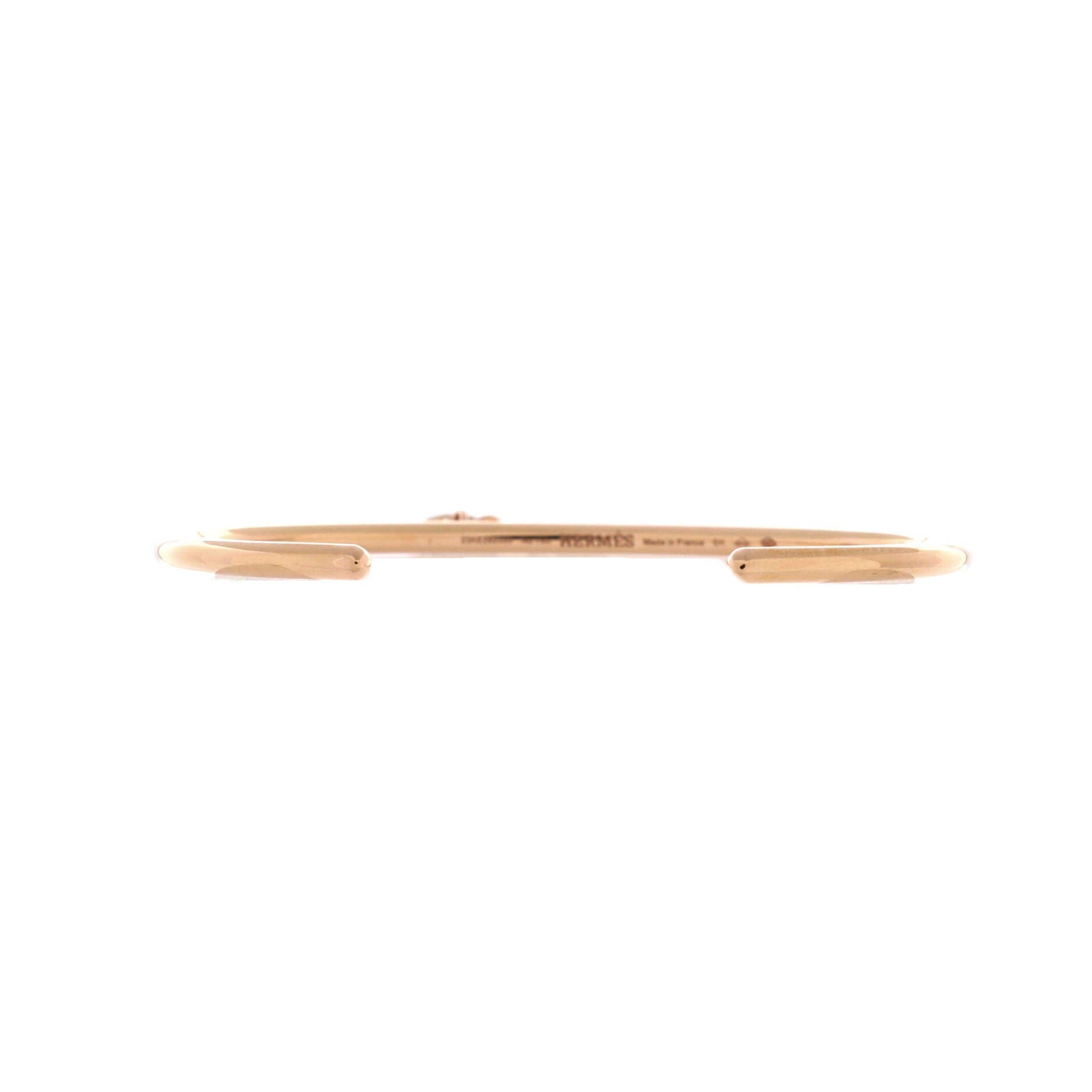 Kelly Clochette Cuff Bracelet 18K Rose Gold with Diamonds Small, Alternate, color, Metallic Gold