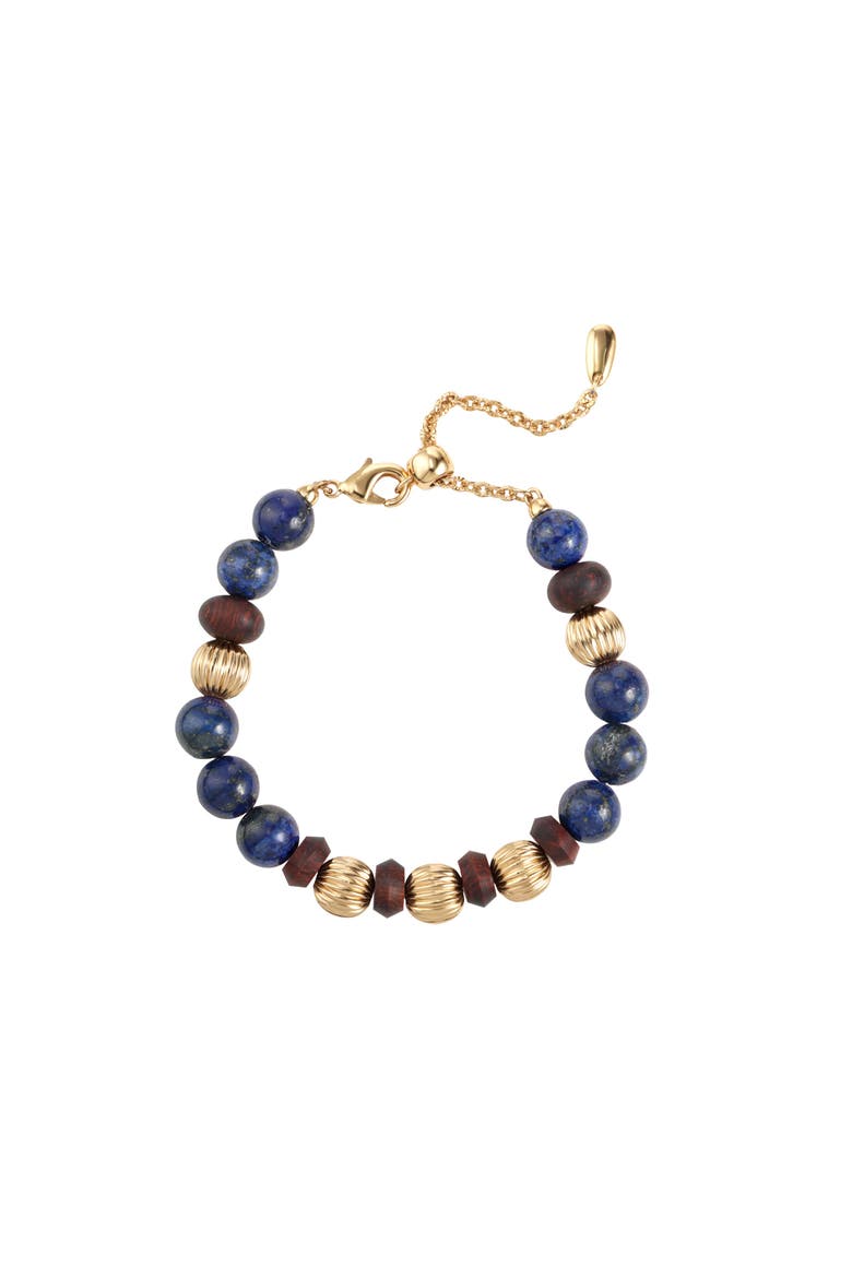 Temple Seed Bracelet, Main, color, Gold&Blue&Red