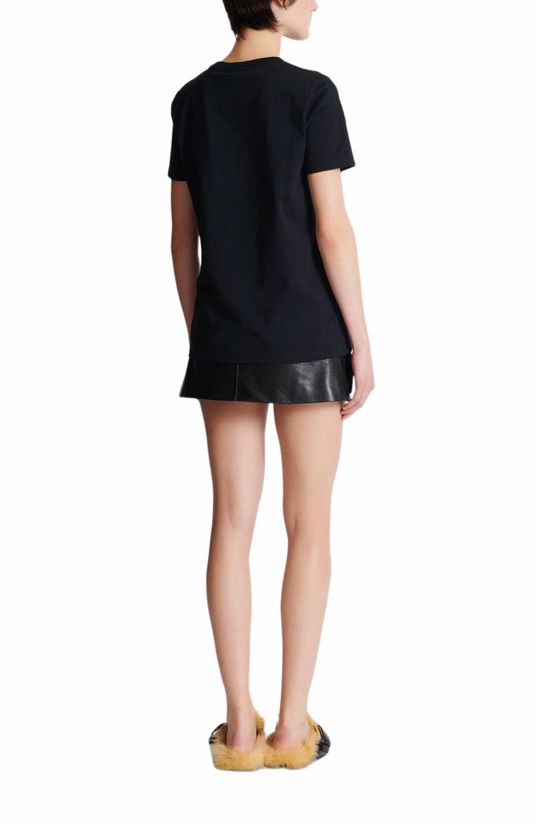 Balmain Short-Sleeved Balmain Chain Print T-Shirt, Alternate, color, Black