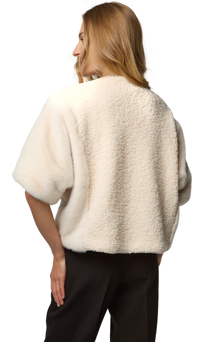SAACHI Faux Shearling Topper, Alternate, color, Ivory
