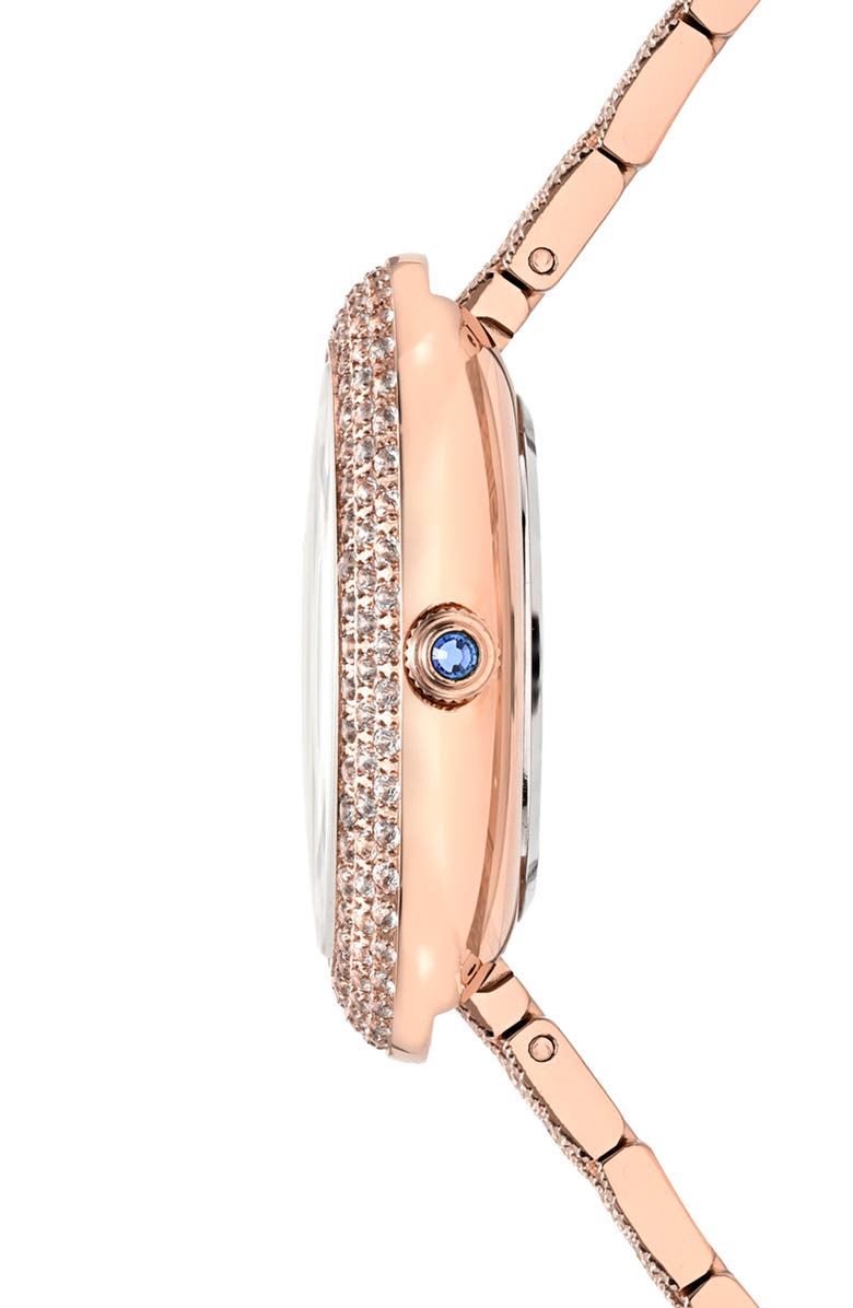 PORSAMO BLEU Women's Porsamo Bleu Angelica Oval Sunray Dial Topaz Stainless Steel Watch, Alternate, color, Rose/ White