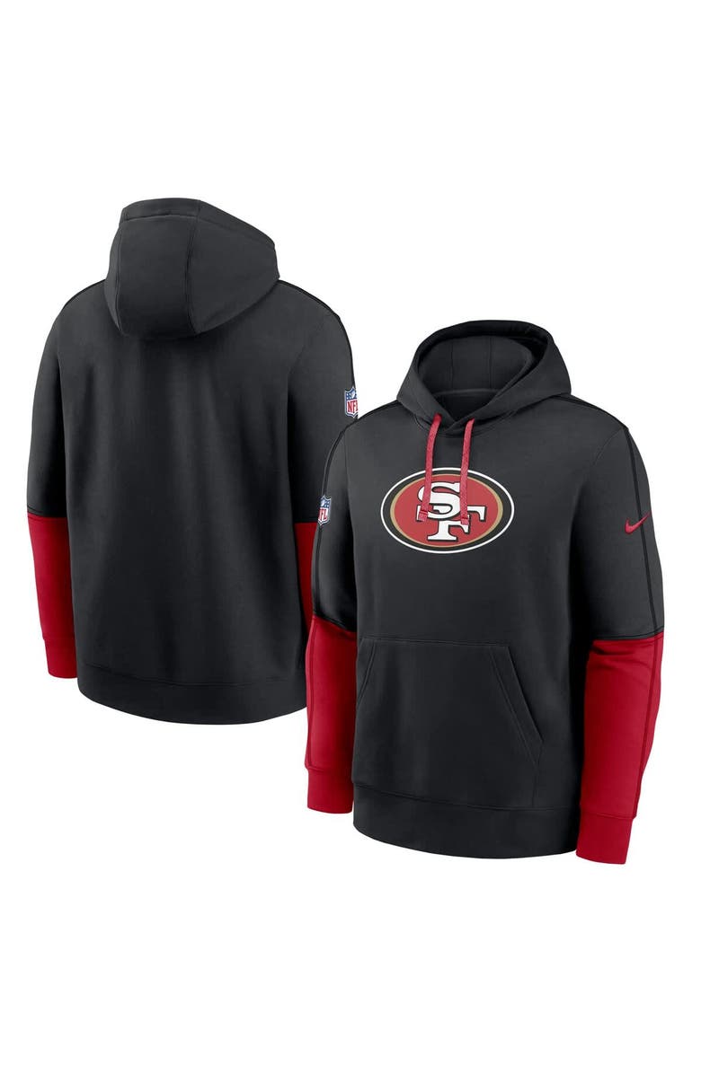 Nike Men's Nike Black San Francisco 49ers 2024 Sideline Club Pullover Hoodie, Main, color, Black