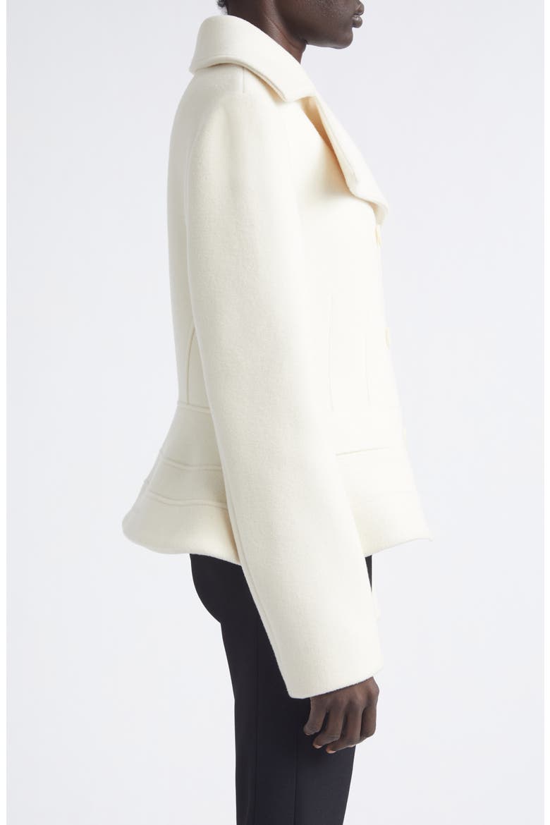 Romane Compact Melton Wool Jacket, Alternate, color, IVORY