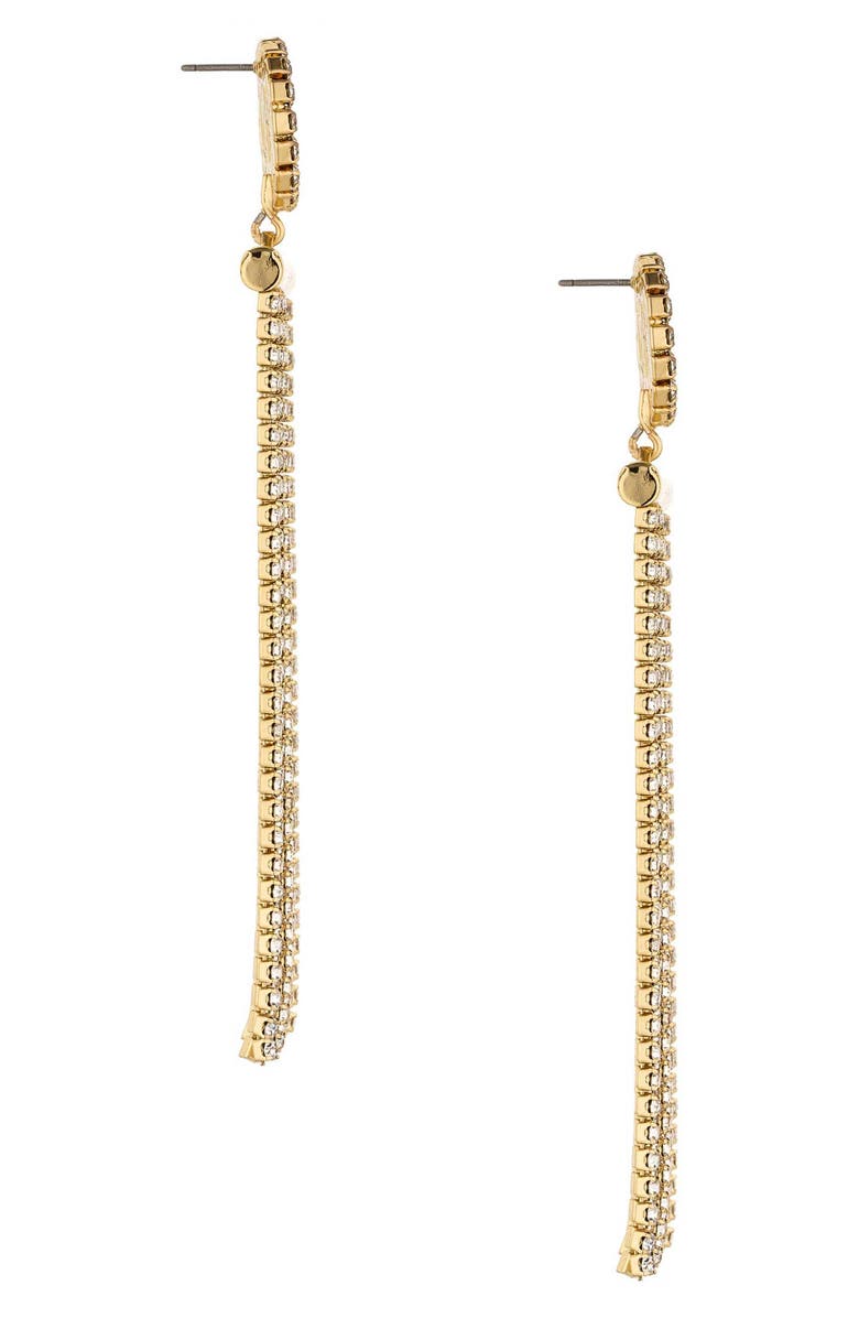 Ettika Movement Crystal Drop Earrings, Alternate, color, Gold