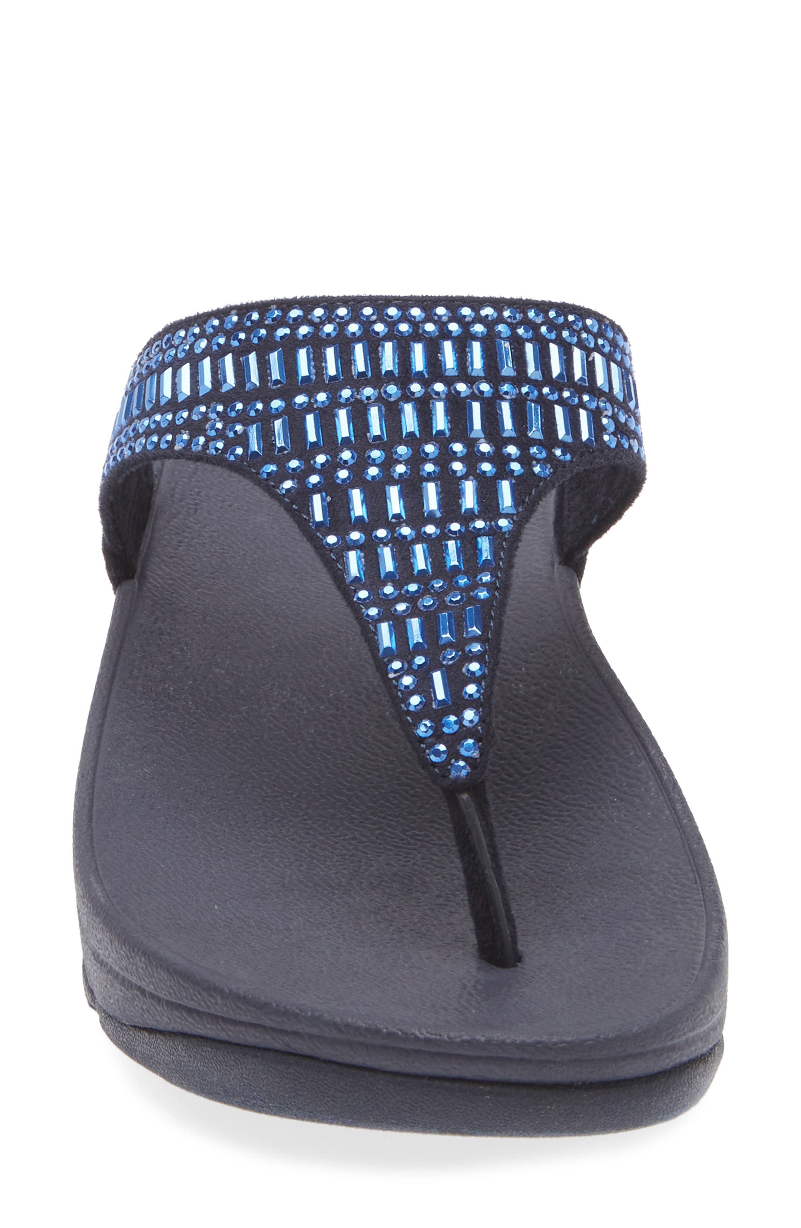 Crystal Wedge Flip Flop, Alternate, color, MIDNIGHT NAVY