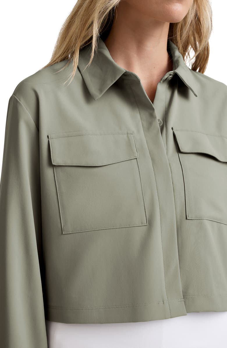 Beyond Yoga Midtown Crop Jacket, Alternate, color, Grey Sage