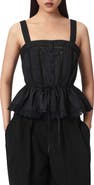 AllSaints Gwen Peplum Cotton Top