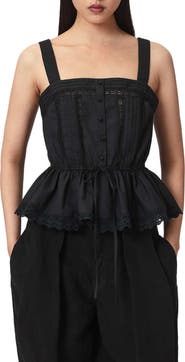 AllSaints Gwen Peplum Cotton Top