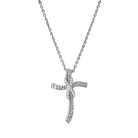 Benedicta 10K Gold Diamond Cross Pendant - 0.05 CT