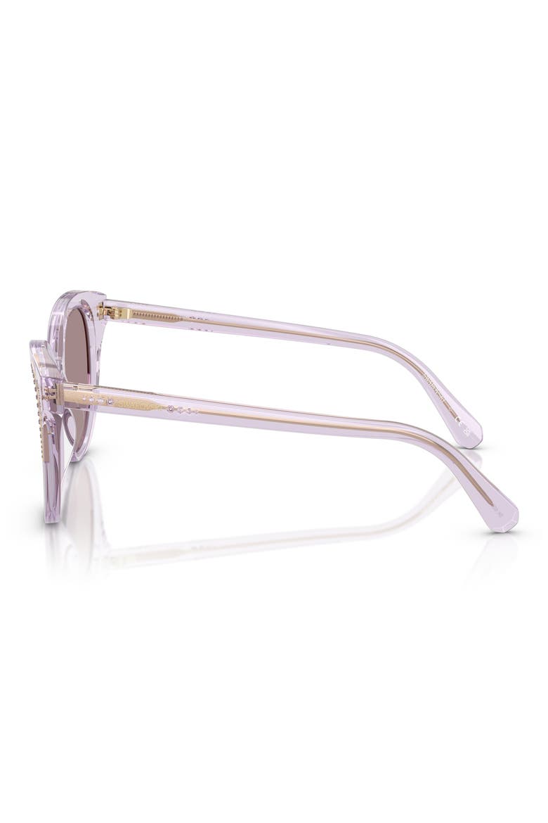 53mm Butterfly Sunglasses, Alternate, color, TRANSPARENT LILAC/ VIOLET