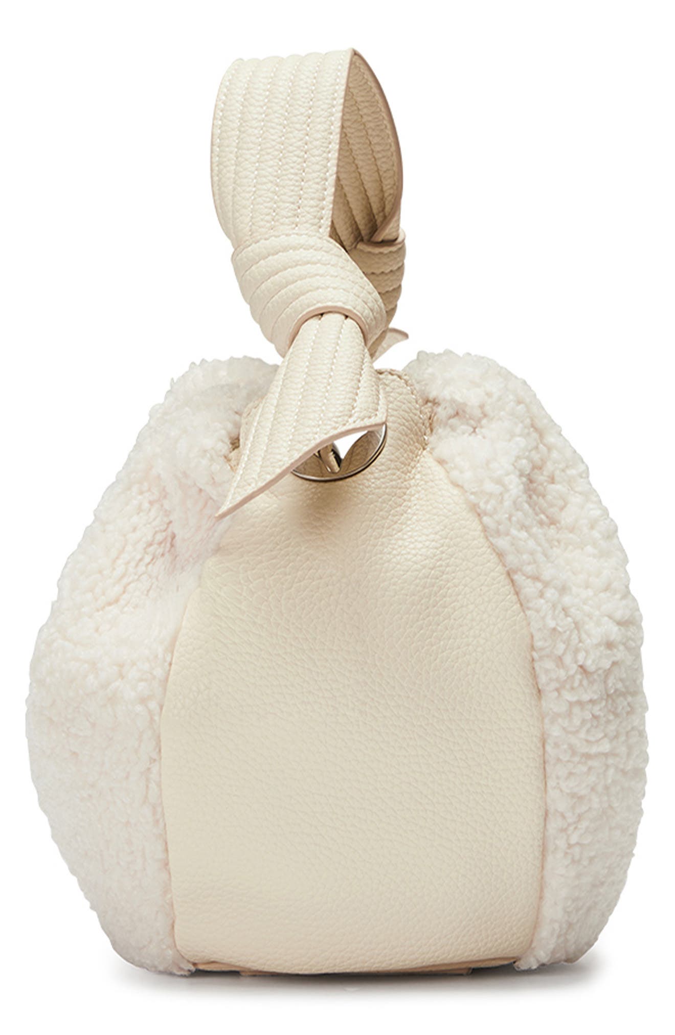 Selena Faux Shearling Bucket Bag, Alternate, color, VANILLA CREAM