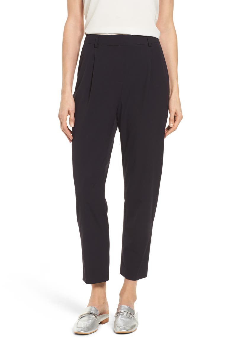 Relaxed Ankle Pants, Main, color, NAVY
